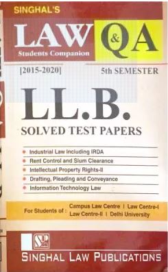 DU LLB Previous Year Solved Test Papers (QandA) for 5th Semester
